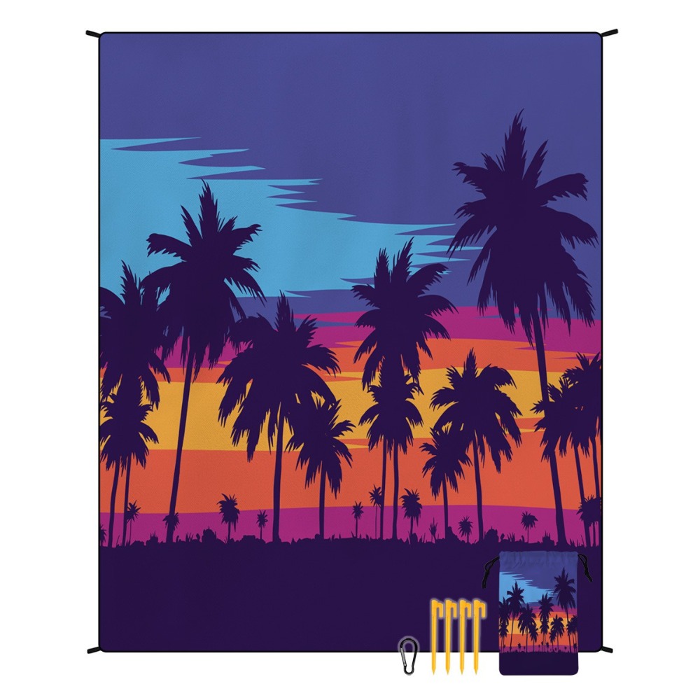 Yoga Mat - Пляжное полотенце с изображением пальм 71x86.6